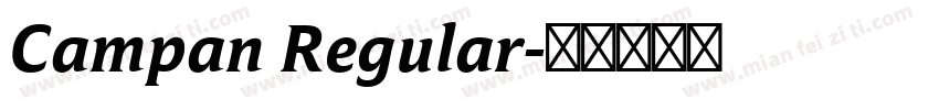 Campan Regular字体转换